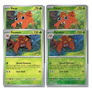 Pokémon 151 Paras Parasect Evolution Set NM Non Holo + Reverse | Free Ship - Picture 1 of 1