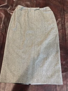 Ralph Lauren Wool Blend Skirt 14 (32 In) Beige/ Brown Wool Blend - Picture 1 of 11