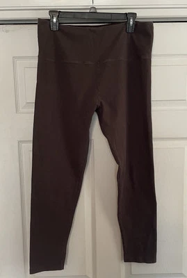 Dress Barn Leggings Lounge Sweat Pants Womens Sz L Brown Pull on Stretch  - Image 1 of 4