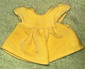 Vtg Unipak Yellow Velour Bear Baby Doll Dress - Picture 1 of 5