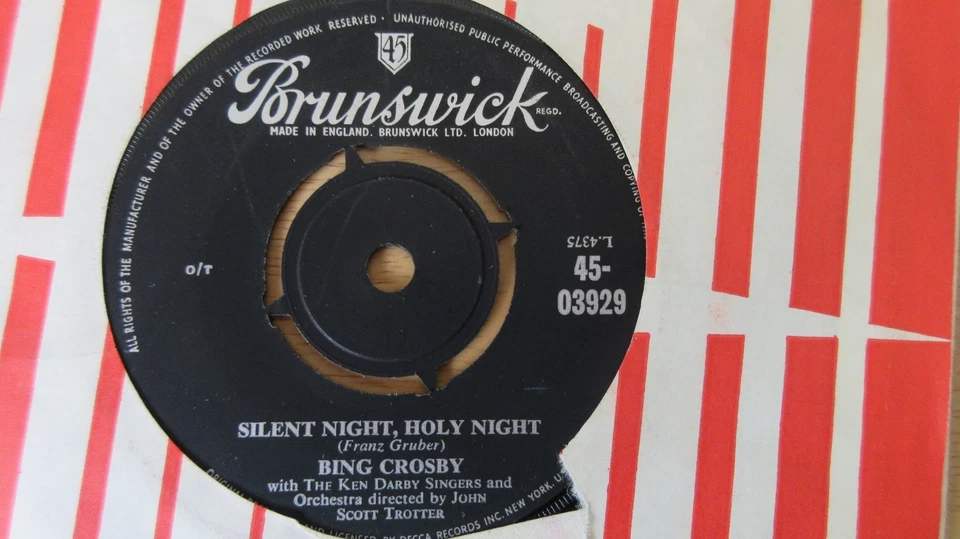 Bing Crosby Silent Night/Adeste Fideles 7" 1954 **NEAR MINT** - Image 1 of 1