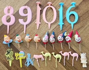 Lote de 24 piezas decoraciones para pasteles vintage surtidos para cupcakes - Imagen 1 de 12