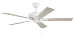 Craftmade ECF52W5 Eos 52" 5 Blade Indoor Ceiling Fan - White - White / Washed - Picture 1 of 4