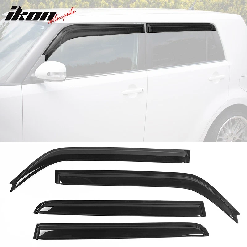 Fits 08-15 Scion xB Acrylic Window Visors Side Vent Sun Rain Guard Deflector - Image 1 of 4