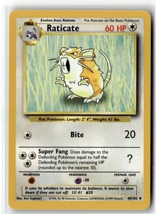 Base Set #040/102 Raticate - Picture 1 of 2