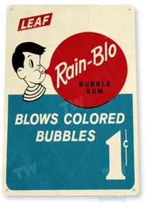 SIGNO DE ESTAÑO Goma Rainblo Chicle Retro Comida Caramelo Metal Decoración Retro B736 - Imagen 1 de 2