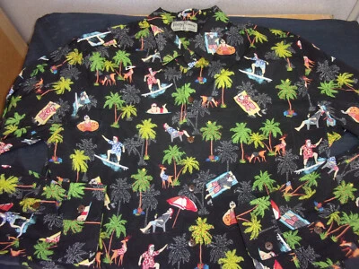 Camisa hawaiana manga larga Kenny Flowers surf escalofriante Papá Noel mujer mediana Foto 1 de 4