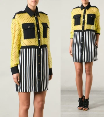 Emanuel Ungaro 100%Silk Chiffon Mini Shirt Dress US M/ IT 44 $1607 Made in Italy - Image 1 of 4