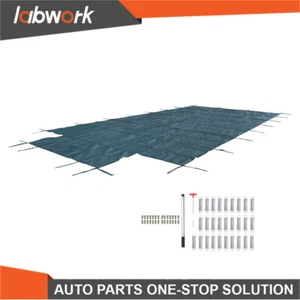 Labwork Inground Pool Safety Cover Fits 16x32ft With Center Steps Mesh Solid - Picture 1 of 19