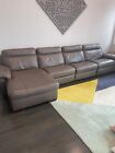 4 Piece Italian Leather Electric Reclining Sectional