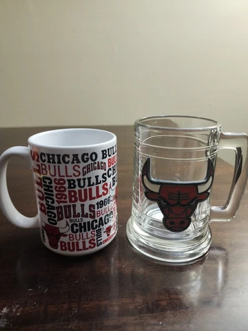 Chicago Bulls 2pc Beer Stain Mug- Cofee Mug Cover