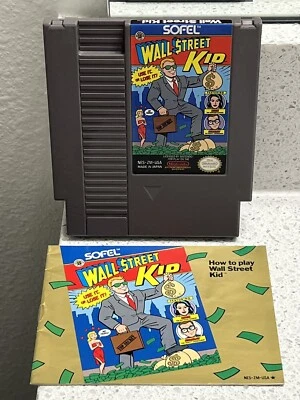 Wall Street Kid (Nintendo Entertainment System, 1990) NES cartucho y manual Foto 1 de 4