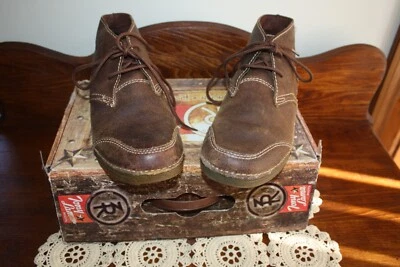 Tony Lama Chukkas Hombres 8D Botines Cuero Jaguar Tostado Envejecido Zapatos RR3016 Foto 1 de 4