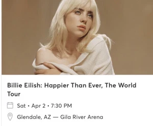 Billie Eilish Concert Tickets - Picture 1 of 2