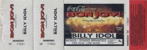 BON JOVI 1993 Sleep Tour Concert Ticket Billy Idol Monza Italy - Bild 1 von 1