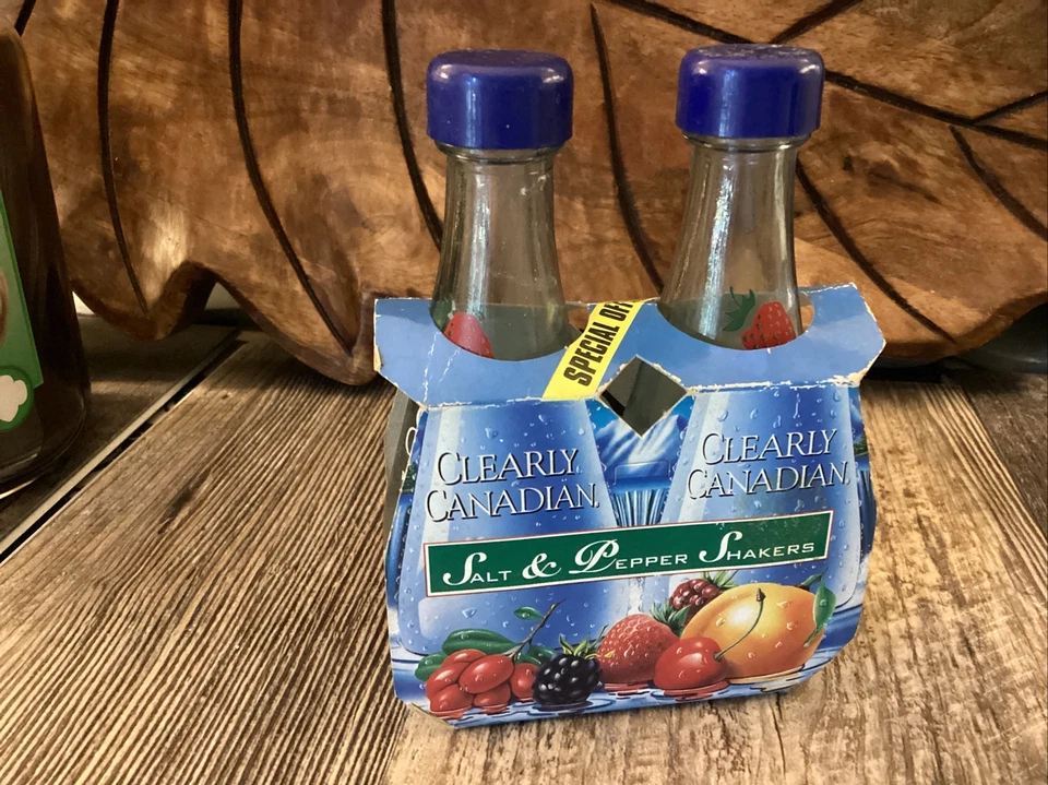 Clearly Canadian Mountain Blackberry Sparkling Water Salt & Pepper Shaker Set F2