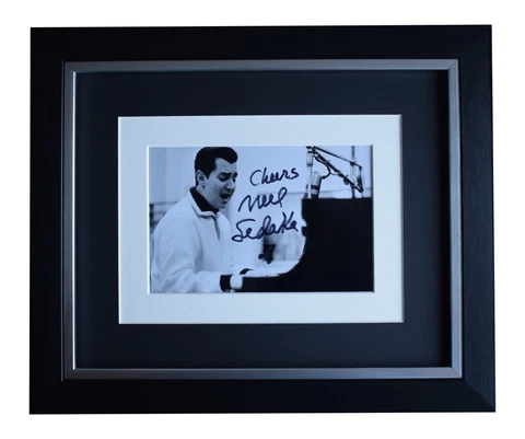 Neil Sedaka SIGNED 10x8 FRAMED Photo Autograph Display Music Memorabilia COA Cover