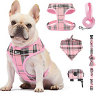 Dog Harness For Small Dogs No Pull - Adjustable Mesh Puppy Harness And Leash Set