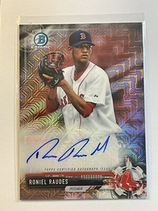 Roniel Raudes 2017 Bowman Chrome Mega Auto Prospect Rookie Red Sox MBA-RR