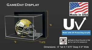 EZ Halterung gerahmt Acryl Wandhalterung Mini Helm Vitrine UV Schutz - Bild 1 von 4