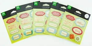 Fare Ricordi Segnaletica Metallo Lotto di 5 Espressioni Frasi Set Abbellimenti - Foto 1 di 4