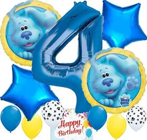 Blues Clues Party Supplies 4th Birthday Balloon Decoration Bundle - Picture 1 of 1