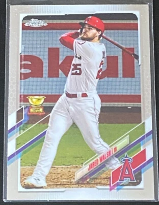 Jared Walsh RC 2021 Topps Chrome Gold Cup Rookie #199 Anaheim Angels - Image 1 of 2