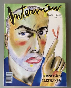 Andy Warhol Interview Magazine March 1988 Francesco Clemente Christopher Walken - Bild 1 von 6