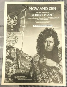ROBERT PLANT / 1988 NOW AND ZEN LP / ALBUM MAGAZINE PRINT AD + FREE DVD - Picture 1 of 1