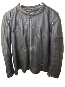 First Classics Jacket Womens XXL Black Biker Motorcycle Leather ZipOut Lining - Picture 1 of 17