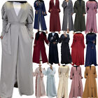 Muslim Women Open Cardigan Kimono Dubai Kaftan Maxi Dress Ramadan Abaya Caftan