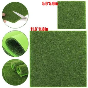 Artificial Grass 5.9"/11.8" Fake Mat Turf Synthetic Garden Landscape Lawn Carpet - Picture 1 of 13
