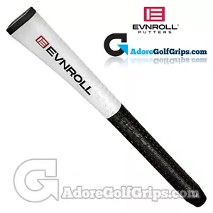 Evnroll MidLock 14 Inch Jumbo Putter Grip - White / Black + Free Tape - Picture 1 of 2