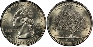 1999 Connecticut State Quarter - Uncirculated - Philadelphia Mint STP05 - Picture 1 of 1