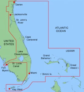Garmin BlueChart Data Card - MUS009R Jacksonville Key West for GPSMAP 2106, 2110 - Picture 1 of 3