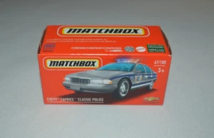 MATCHBOX 2022 GRABAG DE METAL 67/100 - CHEVY CAPRICE POLICÍA CLÁSICA PLATA - Imagen 1 de 4