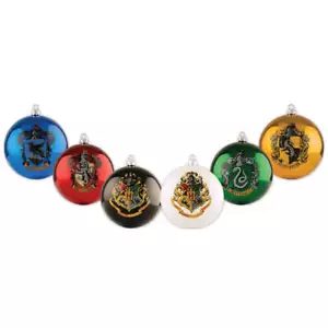 Harry Potter Authentic Houses of Hogwarts Crest Designed High Quality Bauble Set - Foto 1 di 2