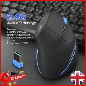 ZELOTES F-35A 2.4GHz Wireless Vertical 2400DPI Adjustable Optical PC Mice - Picture 1 of 7