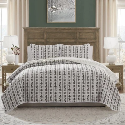 Juego de edredón de muérdago 2 piezas ropa de cama de Navidad doble decoración de granja almohada falsa Foto 1 de 4