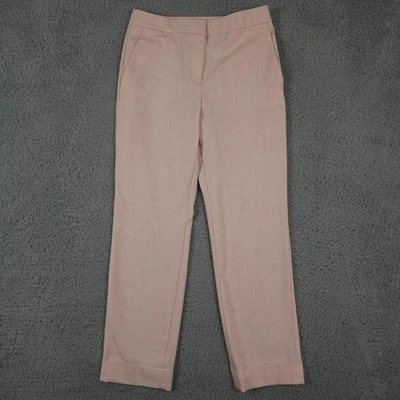 Ann Taylor Pants Women 0 Heather Pink Cuffed Dress Trousers Career Office Preppy - Image 1 of 4