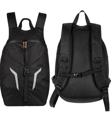 Large Capacity Motorcycle Backpack with Reflective Strips and Double Zippers... - Image 1 of 4