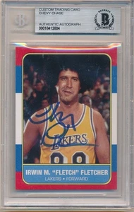 CHEVY CHASE 1986/87 FLEER VARIATION SIGNED AUTOGRAPH CARD BGS AUTHENTIC AUTO SP - Picture 1 of 2