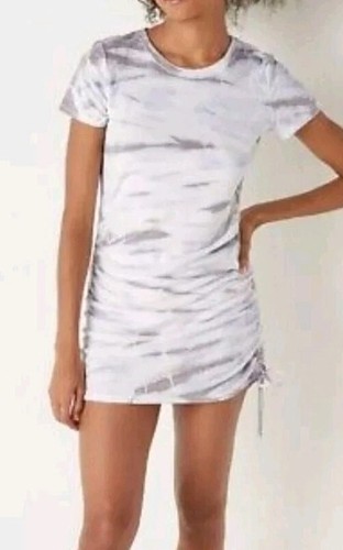 UNDERCOVER Abito da spiaggia Victoria's Secret piccolo ROSA Terry increspato laterale manica corta sexy NUOVO