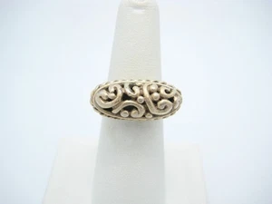 Anillo recortado remolino ovalado de plata de ley de 10,3 mm talla 7 - Imagen 1 de 5