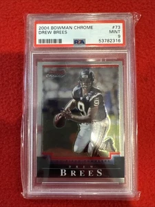 2004 Bowman Chrome Drew Brees HOF PSA 9 Mint New Orleans Saints - Picture 1 of 2