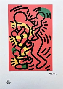 KEITH HARING - Children climbing - signed, numbered edition 104/150, 50x70 cm - Picture 1 of 5