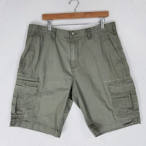 Eddie Bauer Shorts Mens 38 Green Ripstop Cargo Cotton Outdoors Classic Casual - Picture 1 of 11