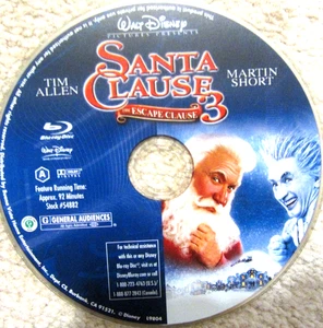 The Santa Clause 3: The Escape Clause (Blu-ray Disc, 2007)  NO CASE, Read Descri - Picture 1 of 1
