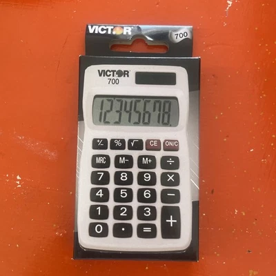 Victor Technology 700 | 4 Function Pocket Calculator | 8 Digits | Dual Powered - Image 1 of 4