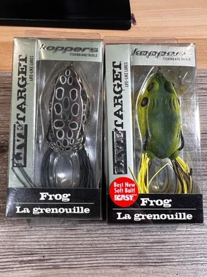 2 Koppers Live Target Weedless Frogs new in package Fishing Lures - Image 1 of 4